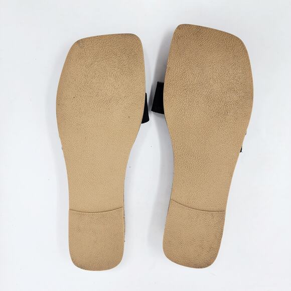 Beach By Matisse Slides Women 9M Baja Black Suede Cork Wedge Padded Insole - Picture 10 of 11